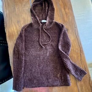 Newport News Brown Sweater with Hood.    M check measurements